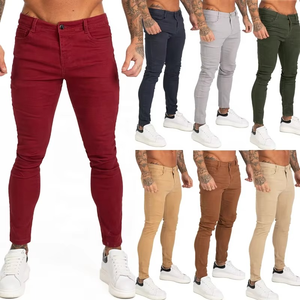 Pantalones de Hombre Gingtto, Jeans Ajustados de Mezclilla, Pantalones para Hombre - Product Image 4