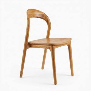 Silla de Salón Moderna de Madera Maciza, Diseño Minimalista, Acabado en Roble Hecho a Mano, Silla Lateral para Muebles de Hogar - Product Image 2