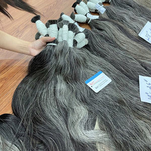 Extensions de cheveux naturels vietnamiens gris à tissage, très demandées, lots de cheveux gris de qualité supérieure, fournisseur en gros - Product Image 6