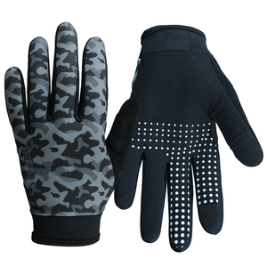Gants de course à demi-doigts imprimés antidérapants pour cyclisme, unisexe, en polyester, style à enfiler, toutes saisons - Product Image 1