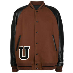 แจ็คเก็ตสไตล์มหาวิทยาลัยแบบใหม่ คุณภาพสูง แจ็คเก็ตตัวอักษร Varsity ปักโลโก้ตามสั่ง แจ็คเก็ต Varsity สำหรับผู้ชาย แจ็คเก็ตโพลีเอสเตอร์ - Product Image 1