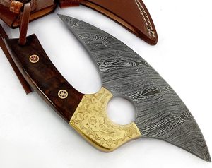 Couteau de cuisine artisanal personnalisé en acier Damas inoxydable et carbone, couteau de chef de haute qualité, coupe-pizza, couteau à désosser en bois - Product Image 3