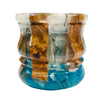 Nouveau brûleur à bakhoor en bois d'acacia et résine époxy, fait main, durable, avec couleur et logo personnalisables, pour parfum d'intérieur, cadeau du Ramadan 2027