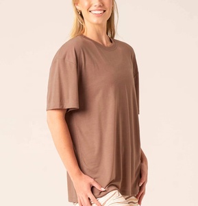 เสื้อยืดผู้หญิงโพลีเอสเตอร์ทรงหลวมใส่สบายสำหรับฤดูร้อน ขายดีรุ่นใหม่ เป็นมิตรกับสิ่งแวดล้อม แห้งเร็ว ปักโลโก้ พิมพ์ลายทอ แฟชั่น ราคาถูก - Product Image 6