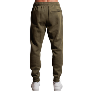 Pantalon de jogging molletonné personnalisé pour homme avec logo, coupe décontractée, taille à cordon de serrage, bas de pantalon à revers, style streetwear décontracté, fournisseur d'usine de vêtements OEM - Product Image 2