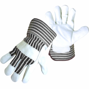 Gants de travail de sécurité industriels unisexes en cuir de vachette grainé robuste, paume simple, certifiés CE, ignifuges, antidérapants - Product Image 5