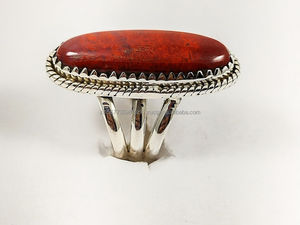 Vente chaude solide 925 argent Sterling rouge rivière jaspe anneau pour les femmes mince bande parfaite guérison cristal cadeau anneau - Product Image 6