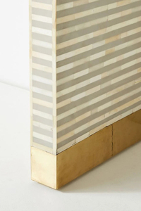 Bone Inlay Resin Console <b>Table</b> Arched <b>Storage</b> Cabinet Asian Zen Living Room <b>Side</b> Cabinet - Product Image 2