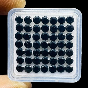 Spinelle noire naturelle 3 mm, taille diamant ronde, calibrée, pierre précieuse en vrac, prix de gros, lot de pierres précieuses en vrac pour la fabrication de bijoux - Product Image 6