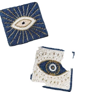 CRYSTAL CRAFT Embroidery Art Seed Beads <b>Coaster</b> For Christmas Season Elegant Christmas Decor Handmade Seed Beads <b>Beaded</b> <b>Coaster</b> - Product Image 1