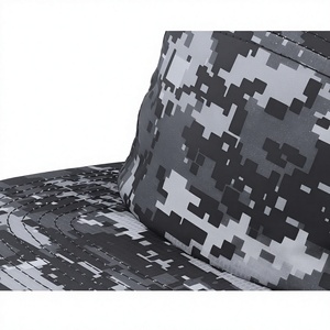 High Quality 6-Panel <b>Baseball</b> <b>Cap</b> Unisex Solid Black <b>Plain</b> Design Leopard/Dot Puff Printing Breathable Waterproof Tactical - Product Image 4