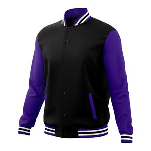 Chaqueta de Béisbol de Invierno de Diseño Personalizado al Por Mayor a Precio de Fábrica, Chaqueta Varsity de Cuero con Mangas Largas, Resistente al Viento y Transpirable - Product Image 2