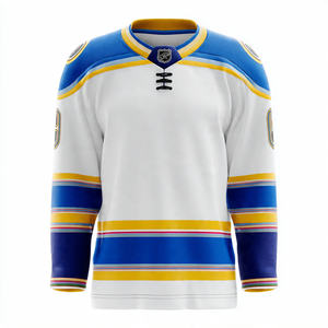 Maillot de hockey sur glace personnalisé en polyester 2025 – Qualité supérieure, vente en gros, maillots d'entraînement de hockey à col en V - Product Image 2