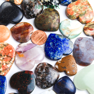 Các loại hình trái tim tự nhiên lỏng đá quý cabochons Nhiều màu khối thỏa thuận cho crafting và chữa bệnh - Product Image 6