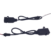 Cable de Carga SAE USB 2.0 de 1m, Cobre Estañado, PVC/TPE/Nylon, para Vehículos Solares/Autocaravanas, DC 5.5x2.5 6V 2.1A con Soporte para Teléfono