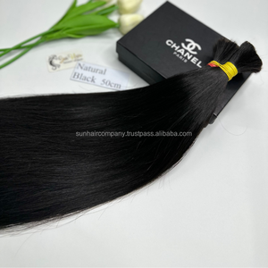 Extensions de Cheveux Humains Vietnamiens Remy 100%, Super Double Dessiné, Haute Qualité, en Vrac, 50cm - Product Image 4