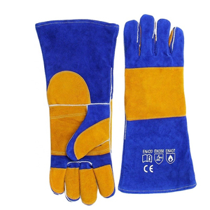 <b>Red</b> Cow Split Leather Premium Quality Welding <b>Gloves</b> XL Size Full Welted Fleece Cotton Lining Waterproof Anti-Slip Welding <b>Glove</b> - Product Image 4