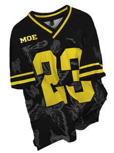 Camiseta de Fútbol Americano de Malla Personalizada de Secado Rápido, Cuello en V, Estampado de Mariposa por Sublimación, Ropa Deportiva de Gran Tamaño, Producción OEM - Product Image 2