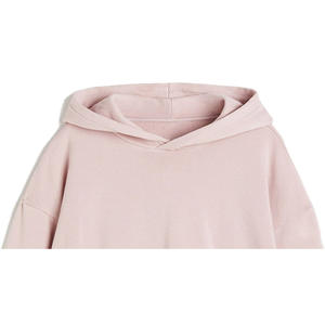 ชุดเดรสฮู้ดดี้โอเวอร์ไซส์สำหรับผู้หญิง ผ้าฝ้ายฟลีซ 100% สำหรับฤดูหนาว เป็นมิตรกับสิ่งแวดล้อม ระบายอากาศได้ดี กันลม  ปักลายนูนด้านหน้า - Product Image 2