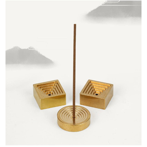 Minimalist Brass Incense <b>Stick</b> Holder <b>With</b> Gold Finished Aromatherapy <b>Diffuser</b> All Season Use Home Fragrance incense stand - Product Image 3