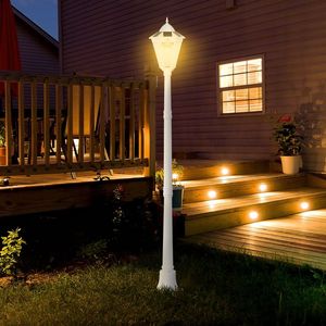 77\" Vintage Street Lamp Post <b>Light</b> Waterproof Aluminum Outdoor Motion Activated Sensor PIR Adjustable Brightness <b>Pillar</b> <b>Lights</b> - Product Image 1