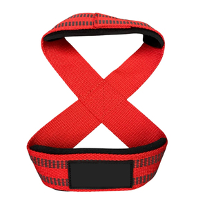 Gym Adjustable Lightweight Comfortable Fabric Weight Lifting Wrist Figure Eight <b>Straps</b> for Bodybuilding Unisex - Product Image 4