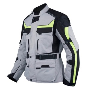 Vêtements de sport pour moto de course, veste en polyester/coton coupe-vent de haute qualité avec logo imprimé sur le devant, couleur grise pour hommes - Product Image 1