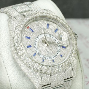 Montre automatique de luxe en acier inoxydable 16 mm avec bracelet diamanté, style hip-hop, mouvement automatique, moissanite VVS1, entièrement sertie de diamants pour homme, avec boîte - Product Image 3