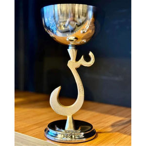 Luxury Arabic Calligraphy Metal <b>Bakhoor</b> Burner Modern Mabkhara <b>Oud</b> Incense Burner Home Fragrance Ramadan Eid Decor - Product Image 2