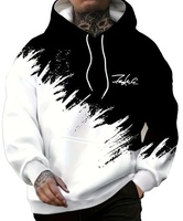 Sweat à capuche pour homme en molleton bouclette 400 g/m² 100 % coton, écologique, respirant, coupe ample, teinture unie, design personnalisé