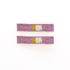 Elegante Pinza para el Cabello con Bordado de Cuentas, Accesorio para el Cabello con Cuentas de Bloques de Color Anna, Paquete de 2, Uso Diario, Resina de la India - Product Image 2