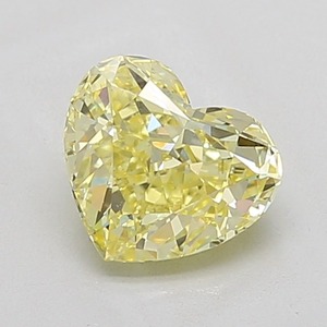Diamant CVD Jaune Fantaisie de 2,01 Carats, Forme Cœur Brillant Modifié, Pureté VS1, Polissage Excellent, Pierre Unique de Laboratoire IGI - Product Image 1