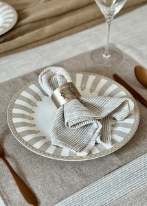 Glam Gold Brass Napkin <b>Ring</b> 2.5Cm Width Durable Vintage Wedding Table Decoration - Product Image 6