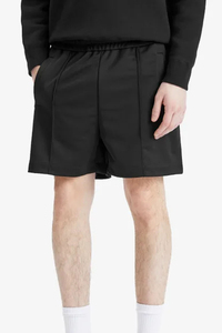 <b>Mens</b> Black <b>Elastic</b> <b>Waist</b> Casual <b>Shorts</b> <b>with</b> Lightweight Quick Dry Fabric Comfortable Relaxed Fit Functional Side Pockets - Product Image 4