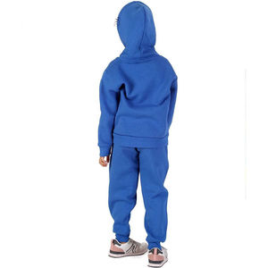 Conjunto de sudadera con capucha roja y pantalones deportivos para niños, ropa informal de otoño de manga larga de color sólido - Product Image 6