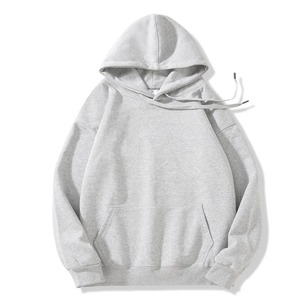 Men's Zip-Up Hooded Sweatshirt Solid Color Oversized Fit Regular Sleeve Knitted Casual Winter Wear Pocket Design Embroidered - Product Image 1