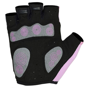 Gants de cyclisme personnalisés demi-doigts antidérapants rose/noir en polyester avec fermeture à lacets pour homme, modèle hiver 001 - Product Image 2