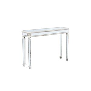 Splendido Tavolo Consolle Vintage con Venature del Legno Intagliate 48L X 32.3H, Elegante Tavolo da Ingresso e Soggiorno - Product Image 6