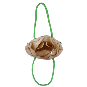 High Quality Green <b>Canvas</b> <b>Tote</b> Bag With Zipper Closure Solid Color Minimalist Style All Seasons Shopping Bag From India - Product Image 1