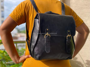 ใหม่กระเป๋าเป้สะพายหลังหนังวัวแท้ทำด้วยมือกระเป๋าสะพายหลัง100% หนังแท้แบบวินเทจ - Product Image 2