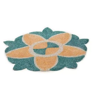 beaded placemat Mimosa Flower Beaded Placemat Mat Mat featuring a <b>butterfly</b> design <b>Butterfly</b> Design Embroidered <b>Dining</b> Mat - Product Image 2