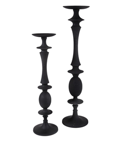 Support à bougie décoratif noir fini pour la décoration intérieure, porte-bougie de haute qualité en aluminium coulé, fait main et personnalisé - Product Image 4