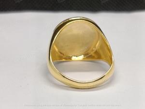 9K Solid Gold Plated Liberty Eagle Commemorative Coin Ring Round 3D Relief Fine Ring for Collection Gift - Product Image 3