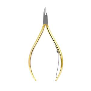 Luxury Gold Stainless Steel Portable Nail <b>Cuticle</b> <b>Nipper</b> with Wide Jaw Opening Sharp Blade Professional Finger & Toe Care Tool - Product Image 1
