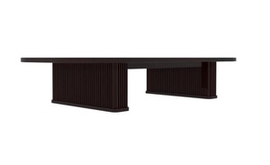 Ensemble de salle à manger en bois de style japonais moderne du milieu du siècle, 6 pièces, chaises rembourrées à dossier solide, table rectangulaire, meubles pour la maison - Product Image 3