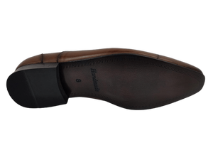 Chaussures Richelieu en cuir véritable marron pour hommes, à bout pointu, à lacets, pour le bureau et la carrière, toutes saisons, bout uni - Product Image 2