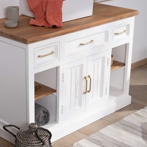 Vandana Royal Value acacia wood <b>vanity</b> unit Trégastel 120 cm - Product Image 2