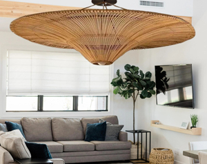 High Quality Rattan Pendant Light Living Room Entryway Farmhouse Chandelier Lattice <b>Bamboo</b> Lamp <b>Cane</b> Lampshade Supplier - Product Image 3