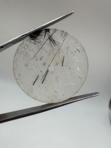 หน้าปัดนาฬิกาสีขาวรูไทล์ดำธรรมชาติ ขนาด 24.5 มม. หนา 0.6 มม. ขัดเงา ผลิตที่ราชสถาน - Product Image 5