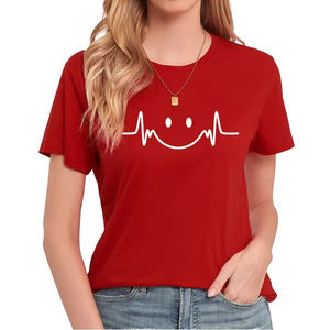Camisetas Personalizadas Casuales con Logotipo para Mujer, Camisetas de Mujer en Oferta, Camisetas 100% Algodón, Camisetas Lisas de Algodón para Mujer - Product Image 1